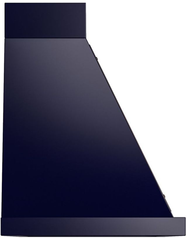 Ilve® Nostalgie II Noblesse 48" Midnight Blue Wall Mounted Range Hood with Burnished Trim-2