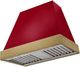 AGA Euclid 36" Piccadilly Red Wall Mounted Range Hood  with Antique Brass Trim-0