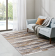 Olliix by Madison Park Riley Blue/Tan 6x9' Cozy Shag Watercolor Area Rug-2