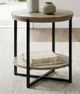 Liberty Furniture Paran Place Natural Round Chairside Table with Black Base-0