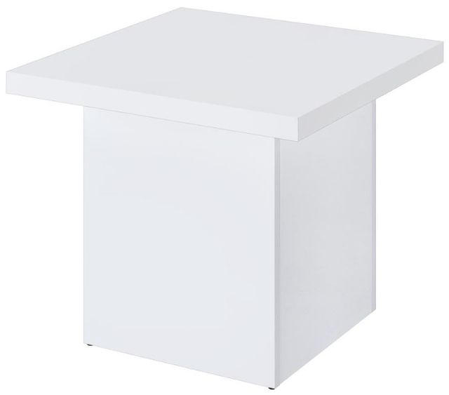 Coaster® Devar White High Gloss Side Table-2