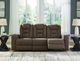 Ashley® Mayhem Madness Cocoa Manual Reclining Sofa-2