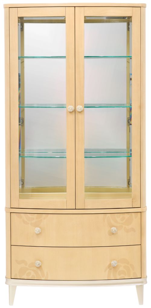 Michael Amini® Camellia Field Caramel Display Cabinet-2