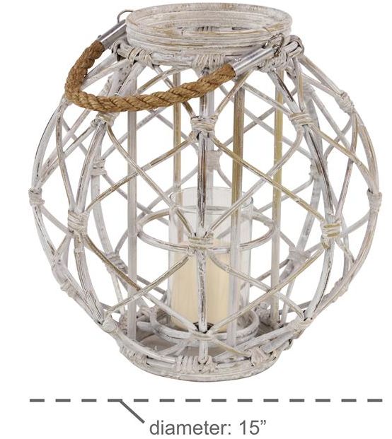 Deco Marche White Candle Lantern-3