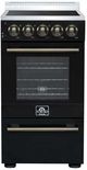 FORNO® Pallerno Alta Qualita 20" Black Pro Style Electric Range-0