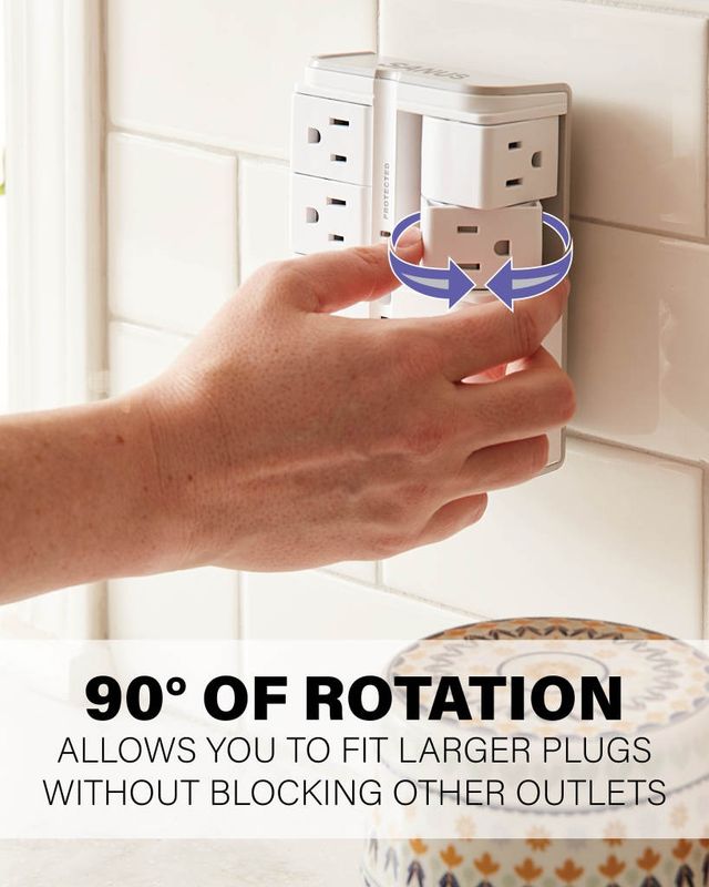 Sanus® White On-Wall Surge Protector-1