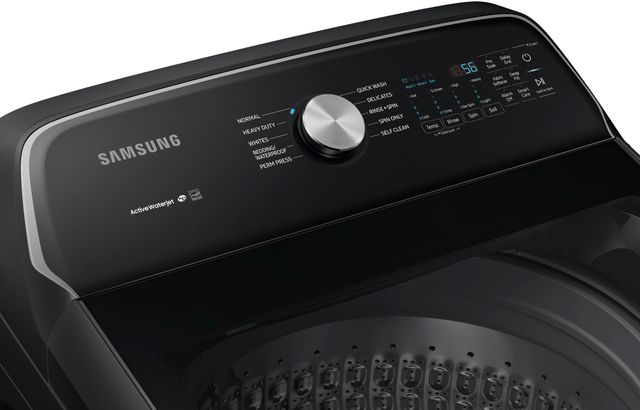 Samsung 5.4 Cu. Ft. Fingerprint Resistant Black Stainless Steel Top Load Washer-4