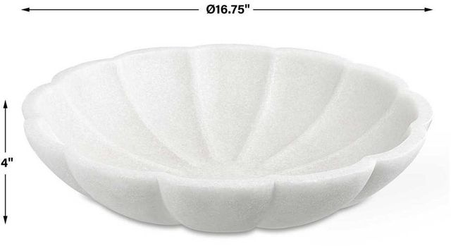 Uttermost® Petal Ivory Indoor-Outdoor Stone Bowl-2