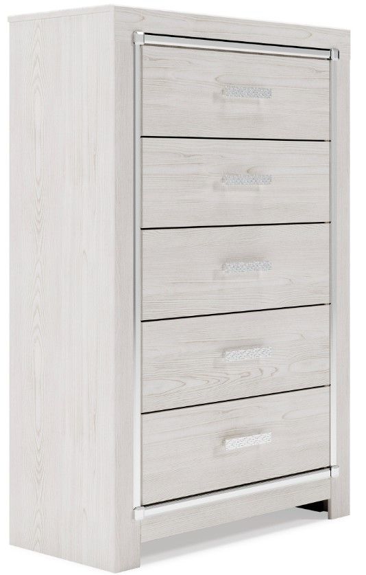 Signature Design by Ashley® Altyra 5-Piece White Queen Bookcase Headboard Bedroom Set-4