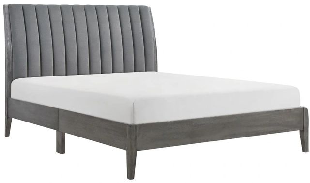 Homelegance® Dade Gray Queen Upholstered Panel Bed-0