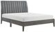Homelegance® Dade Gray Queen Upholstered Panel Bed-0