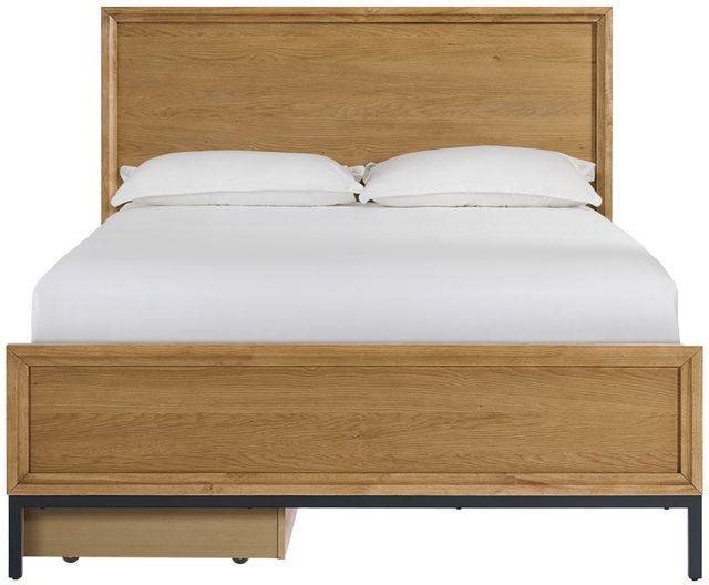 Intercon Newport Natural Oak Queen Panel Storage Bed-2