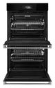 JennAir® NOIR™ 30" Stainless Steel Double Electric Wall Oven with MultiMode® True Convection System-1