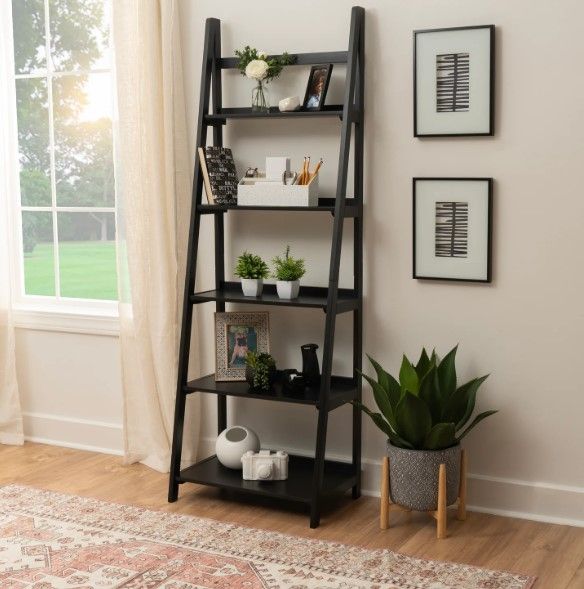 Linon Cosgrove Black Bookcase-1