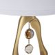 A & B Home Gold/White Geode Shaped Table Lamp with Drum Shade-3