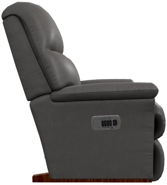 La-Z-Boy® Reed Gray Leather Power Rocking Recliner with Headrest and Lumbar-3