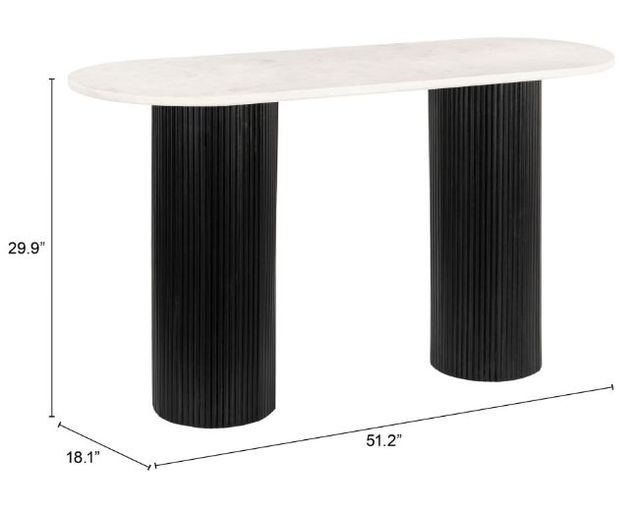 Zuo® Modern Izola Black/White Console Table-1