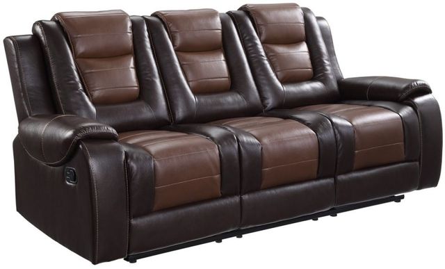 Homelegance® Briscoe Brown Manual Reclining Sofa-0