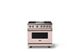Viking® 5 Series 36" Blush Pro Style Dual Fuel (NG) Range with Polished Chrome Trim-0