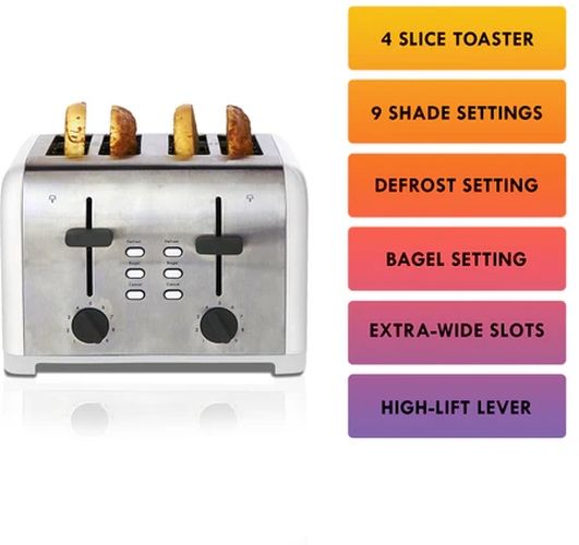 Kenmore® 4 Slice White and Stainless Steel Toaster-2