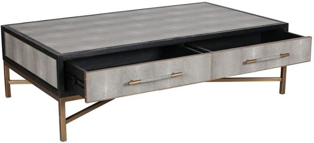 Moe's Home Collection Mako Grey Coffee Table with Gold Metal Base-1