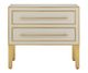 Currey & Company Arden Ivory/Satin Brass/Gray Chest-0