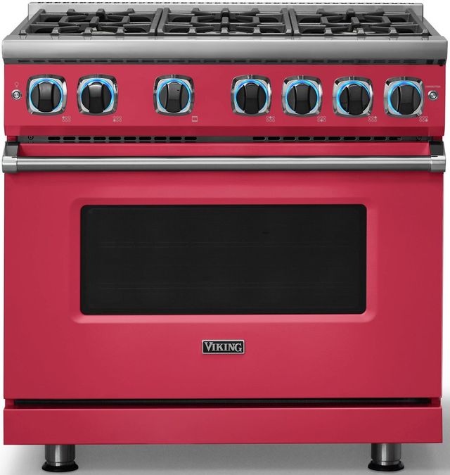 Viking® 7 Series 36" Valentine Pro Style Liquid Propane Gas Range-3