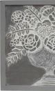 A & B Home Gray/White Carved Floral Wall Panel-1