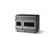 Viking® 5 Series 48" Stainless Steel Pro Style Dual Fuel (NG) Range with Polished Chrome Trim-2