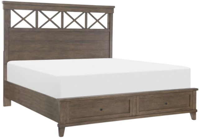 Legacy Classic XXX's And OOO's Cocoa California King Panel Bed with Storage Footboard-0