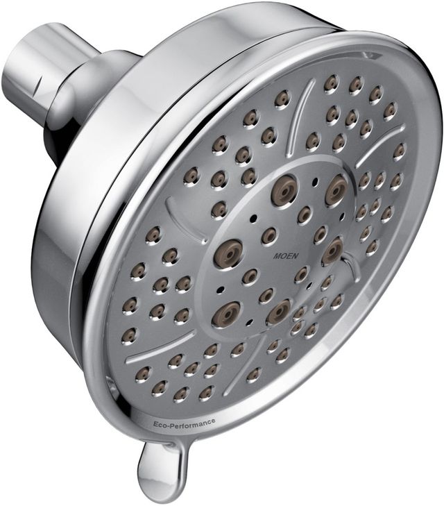 Moen® Chrome Four-Function 4.38" Diameter Eco-Performance Showerhead-0