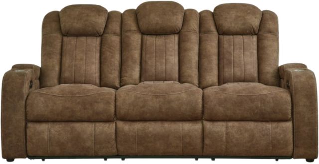 Signature Design by Ashley® Wolfridge Brindle Power Reclining Sofa-1