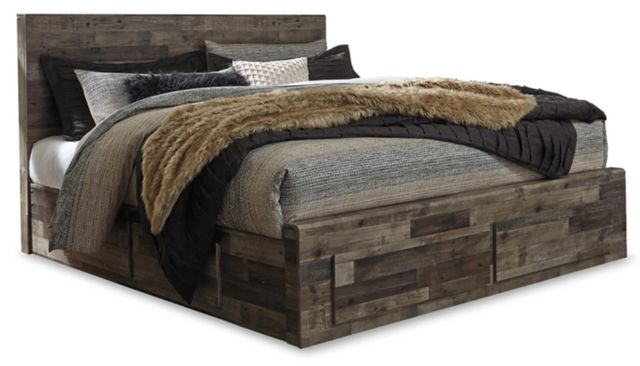 Benchcraft® Derekson 5-Piece Multi Gray King Panel Bed Set-1