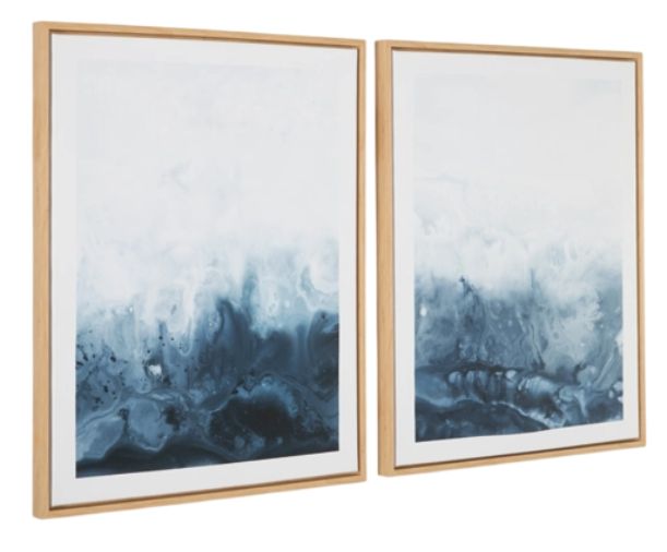 Signature Design by Ashley® Holport 2-Piece Blue/White Wall Art-0
