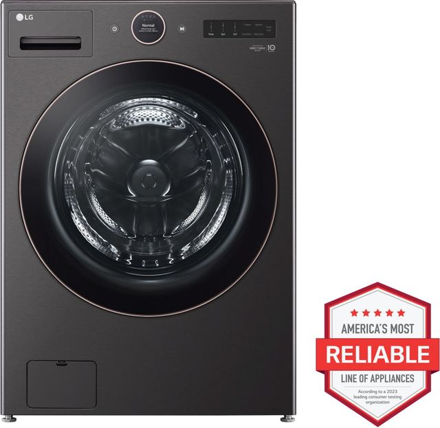 LG Black Steel Front Load Laundry Pair-4