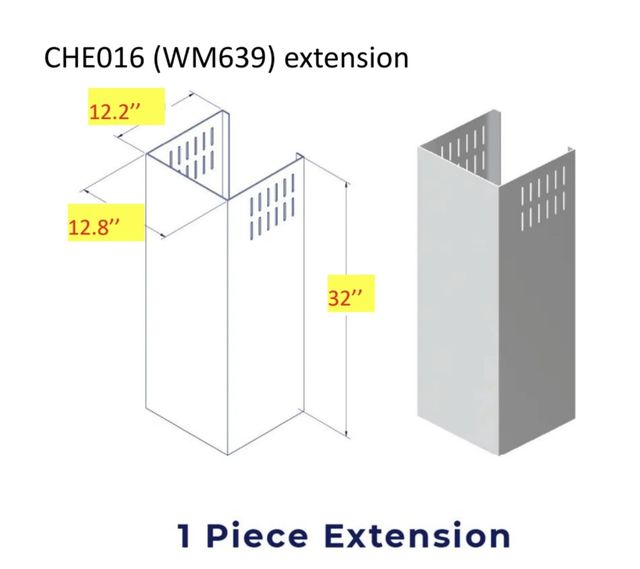 Hauslane Stainless Steel Range Hood Chimney Extension-0