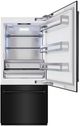 ZLINE 36" 19.8 Cu. Ft. Black Stainless Steel Built-In Bottom Freezer Refrigerator with Water Dispenser and Ice Maker-2