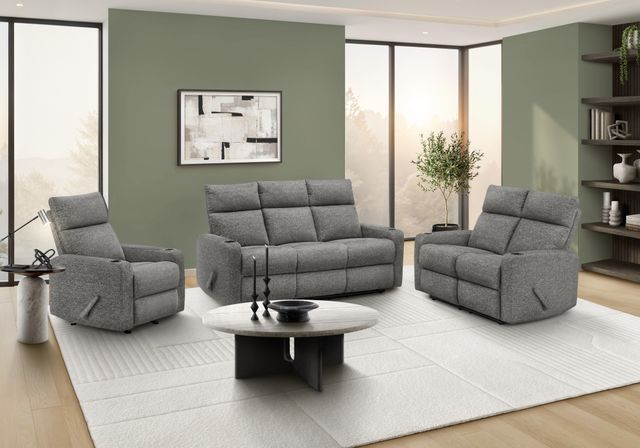 Monarch Specialties Inc. Dark Grey 31" Upholstered Manual Reclining Chair-2