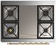 Ilve® Majestic III 36" Burgundy Pro Style Dual Fuel Liquid Propane Range with Solid Door and Brass Trim-3