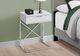 Monarch Specialties Inc. Glossy White 24"H Drawer Accent Table with Chrome Metal Base-2