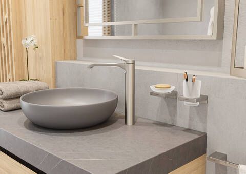 Hansgrohe Vivenis Brushed Nickel 10" Single-Hole Faucet without Pop-up Drain-1