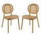 A & B Home Bohemian Cane 2-Piece Orange Dining Chair Set-0