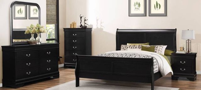 American Wholesale Furniture Louis Philippe Ebony Chest-1
