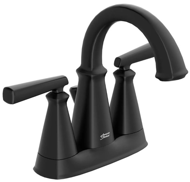 American Standard Edgemere® Matte Black 4" Centerset 2-Handle Bathroom Faucet with Lever Handles-0
