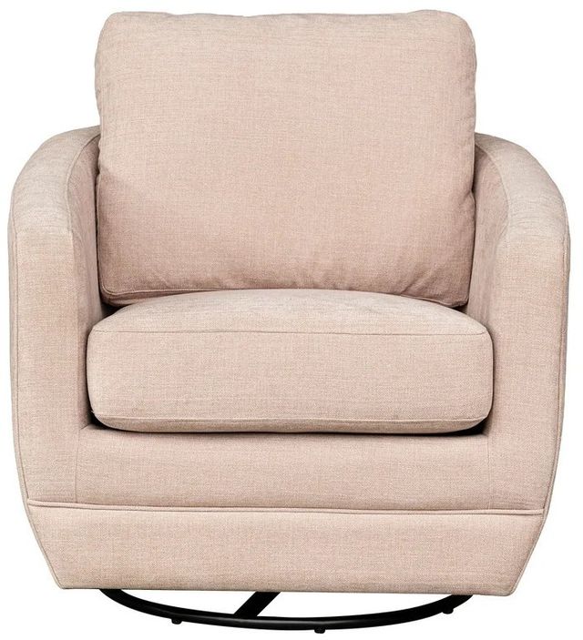 LH Home Feather Baltimo Matte Black/Pale Rose Swivel Glider Chair-3