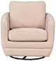 LH Home Feather Baltimo Matte Black/Pale Rose Swivel Glider Chair-3