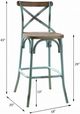 ACME Furniture Zaire Antique Oak/Antique Sky Bar Stool-2