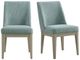 Elements International Elma Almond/Blue Dining Side Chair-2
