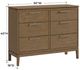 Whittier Wood® Furniture Bailey Nutmeg 50" Low Dresser-2