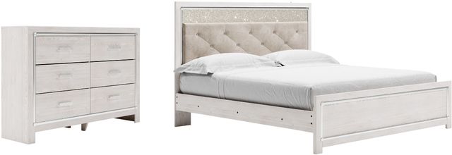 Signature Design by Ashley® Altyra 2-Piece White King Panel Bed Set-0
